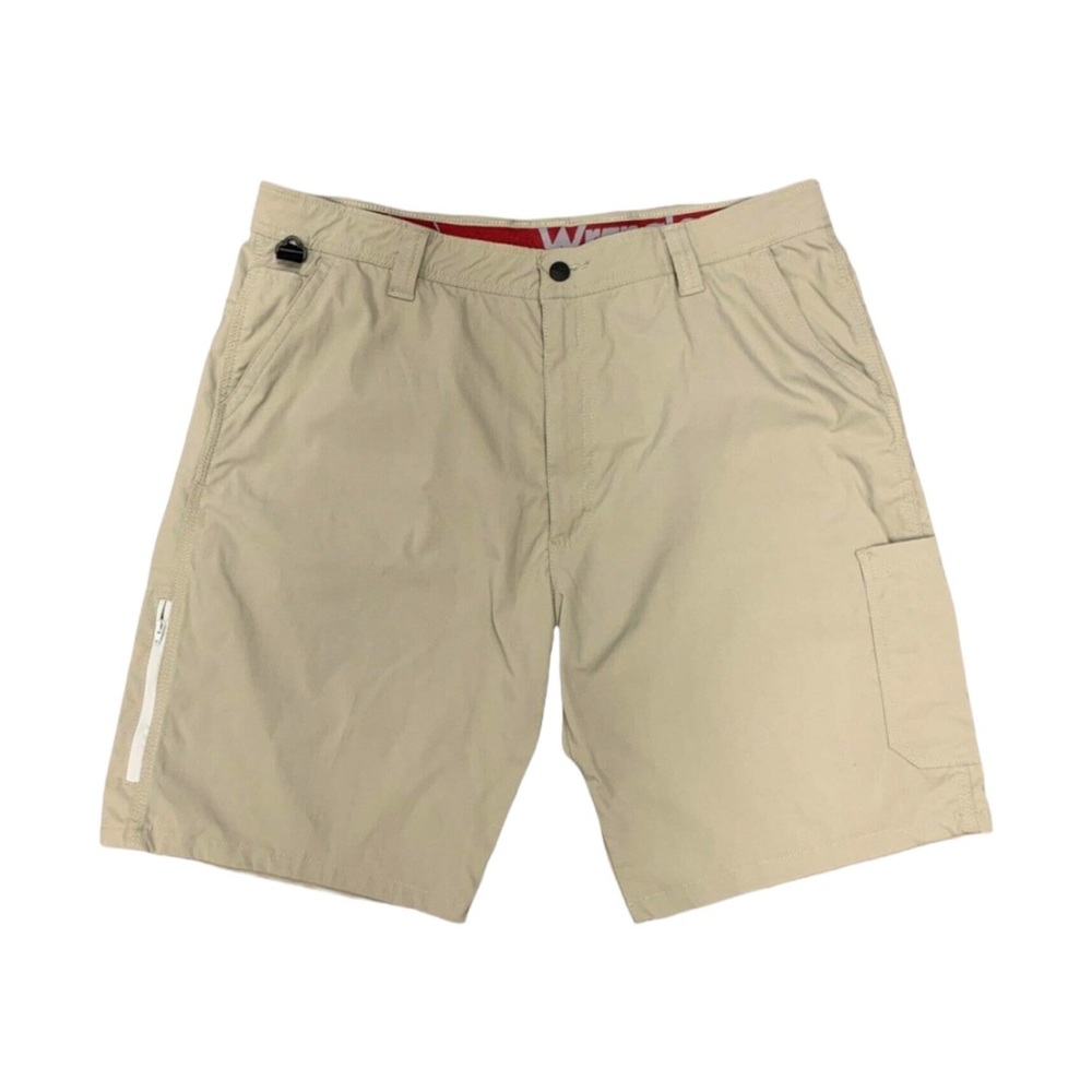 Wrangler Outdoor Khaki Shorts Mens Size 48 Side Zip Pocket Key Clip